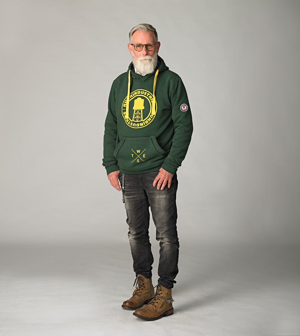 HOODY RNDS GREEN LOGO