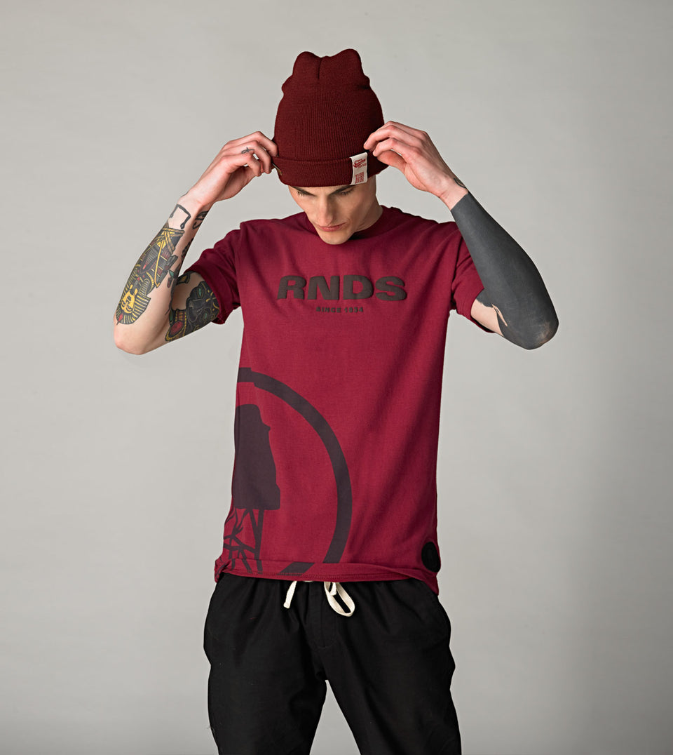 RNDS WATERTANK BURGUNDY T-SHIRT