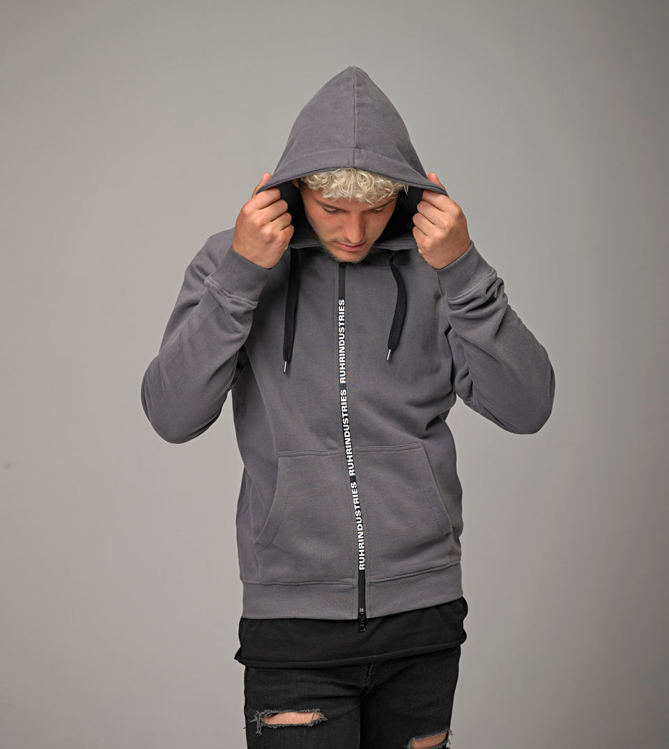 RNDS HOODY ZIPPER GREYMAN TWO