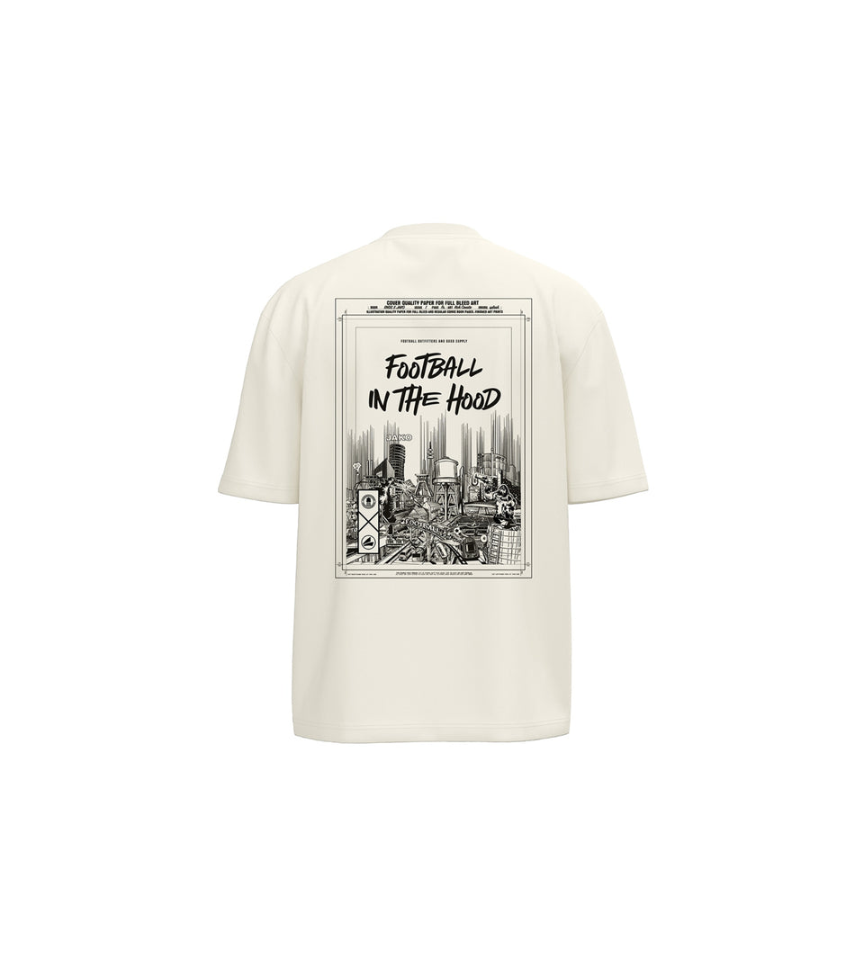 Ruhrindustries x Jako T-Shirt - Football in the Hood - Off White