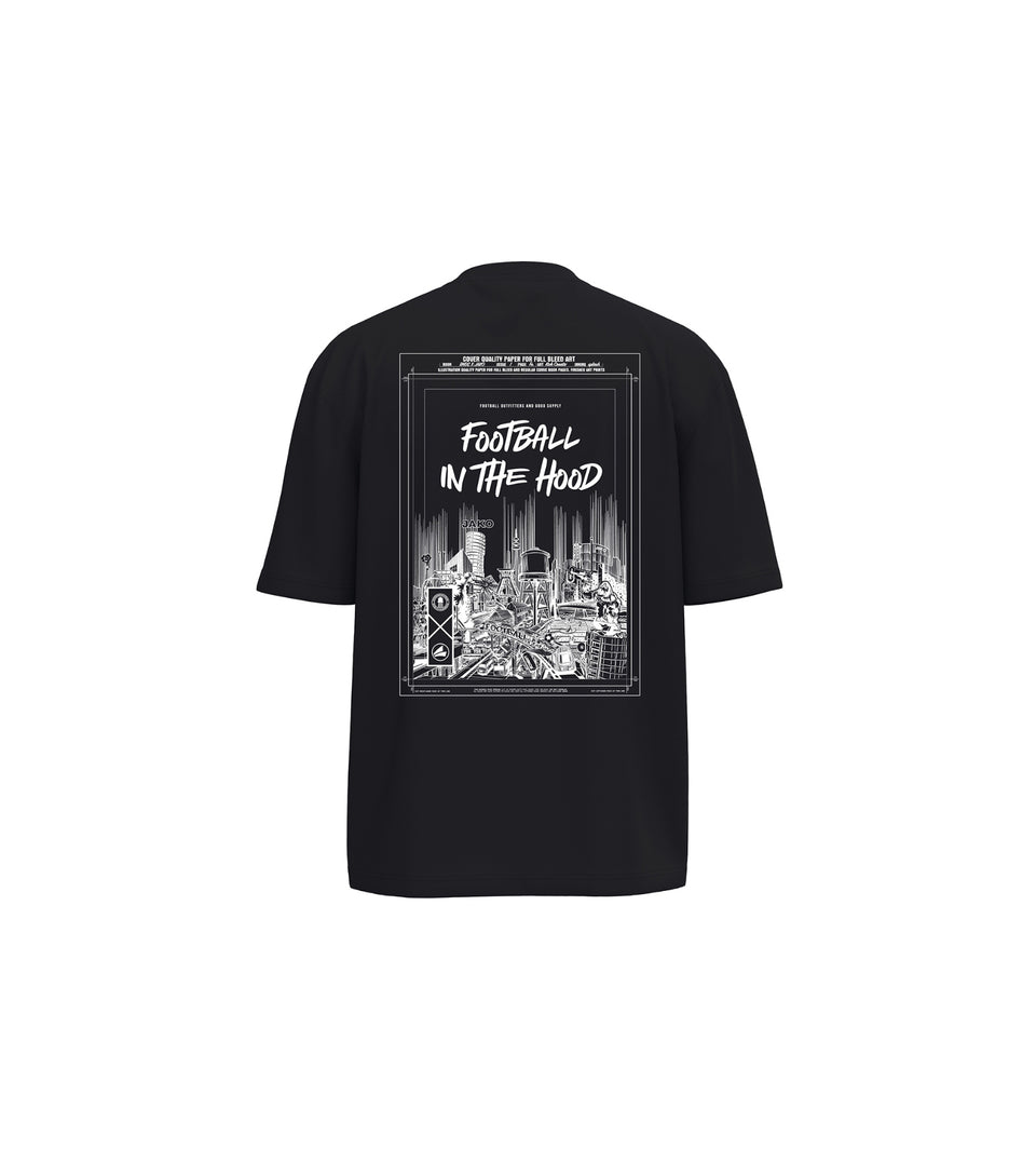 Ruhrindustries x Jako T-Shirt - Football in the Hood - Black