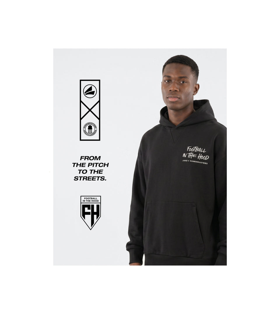 Ruhrindustries x Jako Hoodie - Football in the Hood - Black