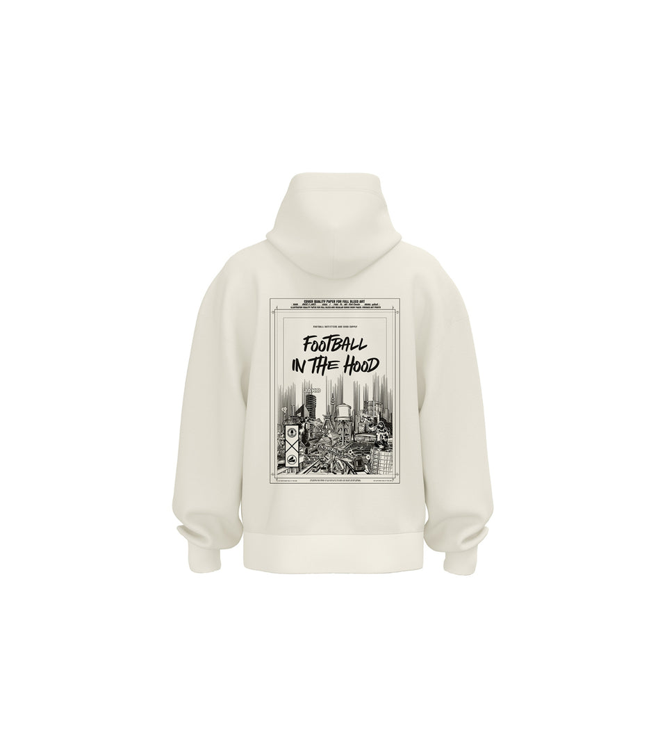 Ruhrindustries x Jako Hoodie - Football in the Hood - Off White