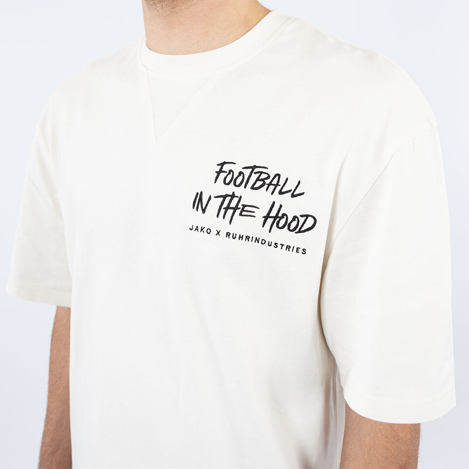 Ruhrindustries x Jako T-Shirt - Football in the Hood - Off White