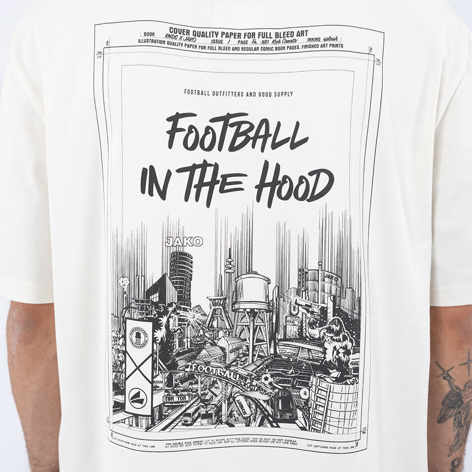 Ruhrindustries x Jako T-Shirt - Football in the Hood - Off White