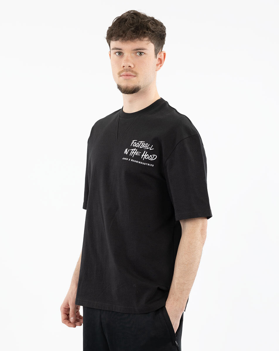 Ruhrindustries x Jako T-Shirt - Football in the Hood - Black
