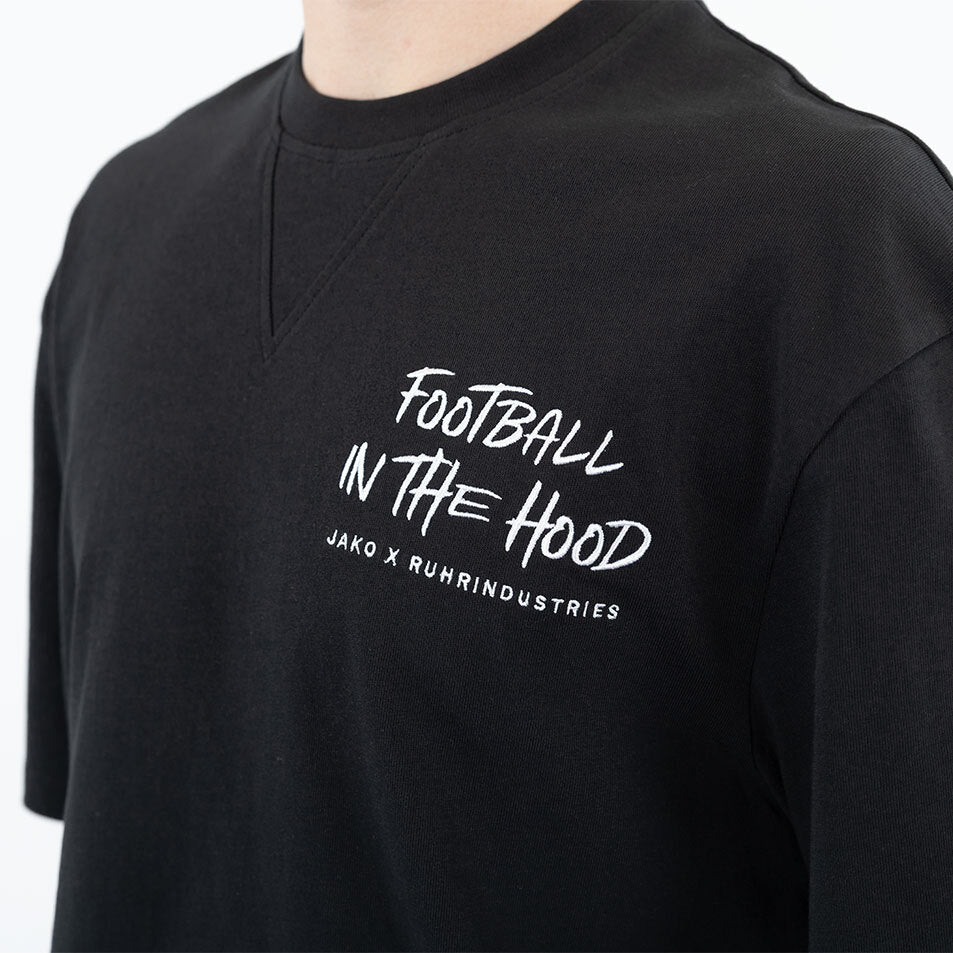 Ruhrindustries x Jako T-Shirt - Football in the Hood - Black