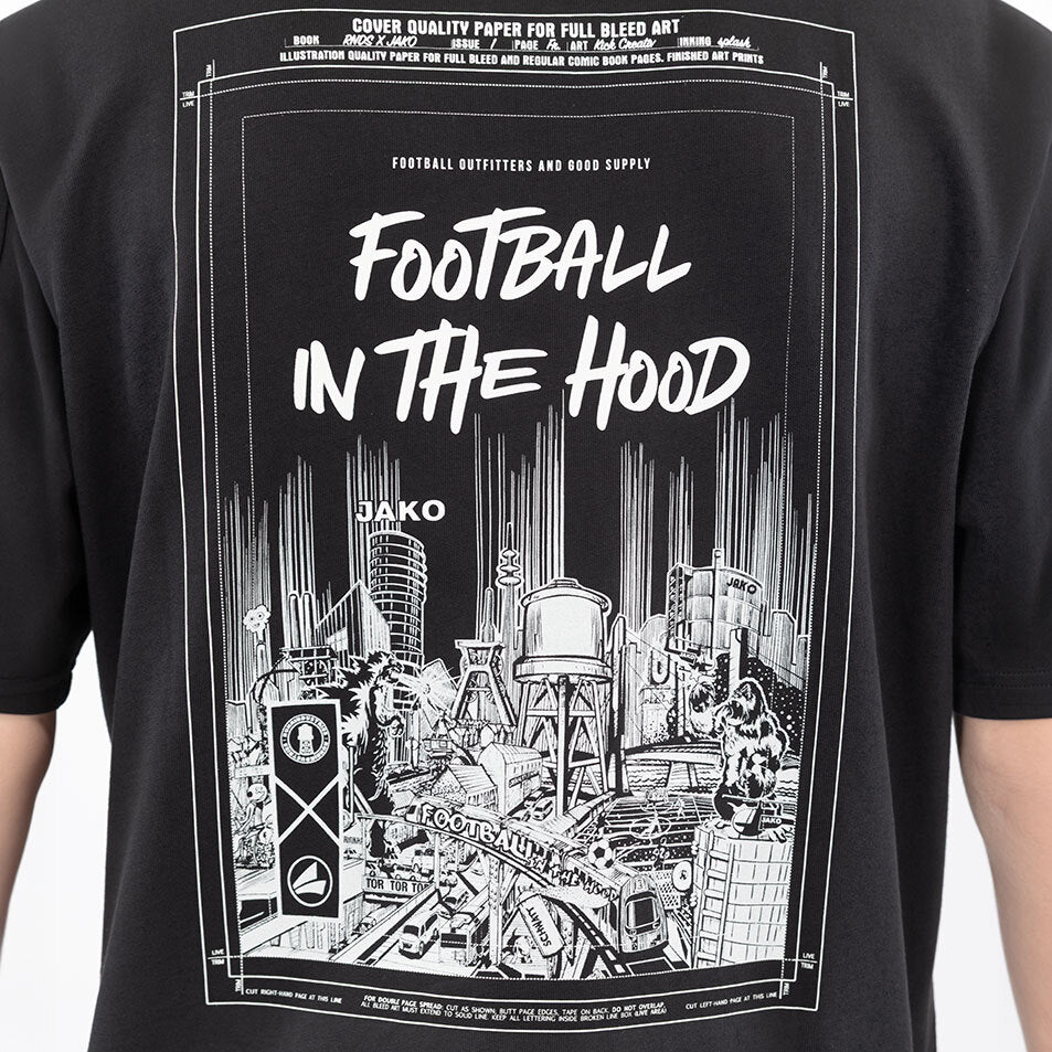 Ruhrindustries x Jako T-Shirt - Football in the Hood - Black