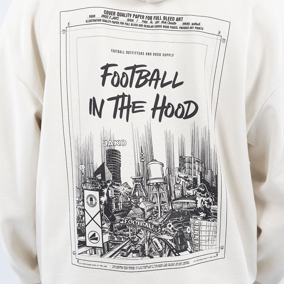 Ruhrindustries x Jako Hoodie - Football in the Hood - Off White